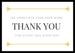 THANK YOU note
